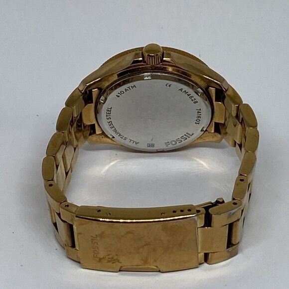 Fossil Cecile AM4628 Women Stainless Steel Rose Analog Dial Quartz Watch BP674 - Picture 10 of 12
